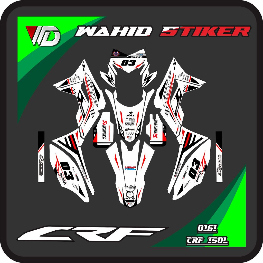 0161Decal stiker sepeda motor crf 150 custom setiker decal crf 150L full body primium variasi dasar 