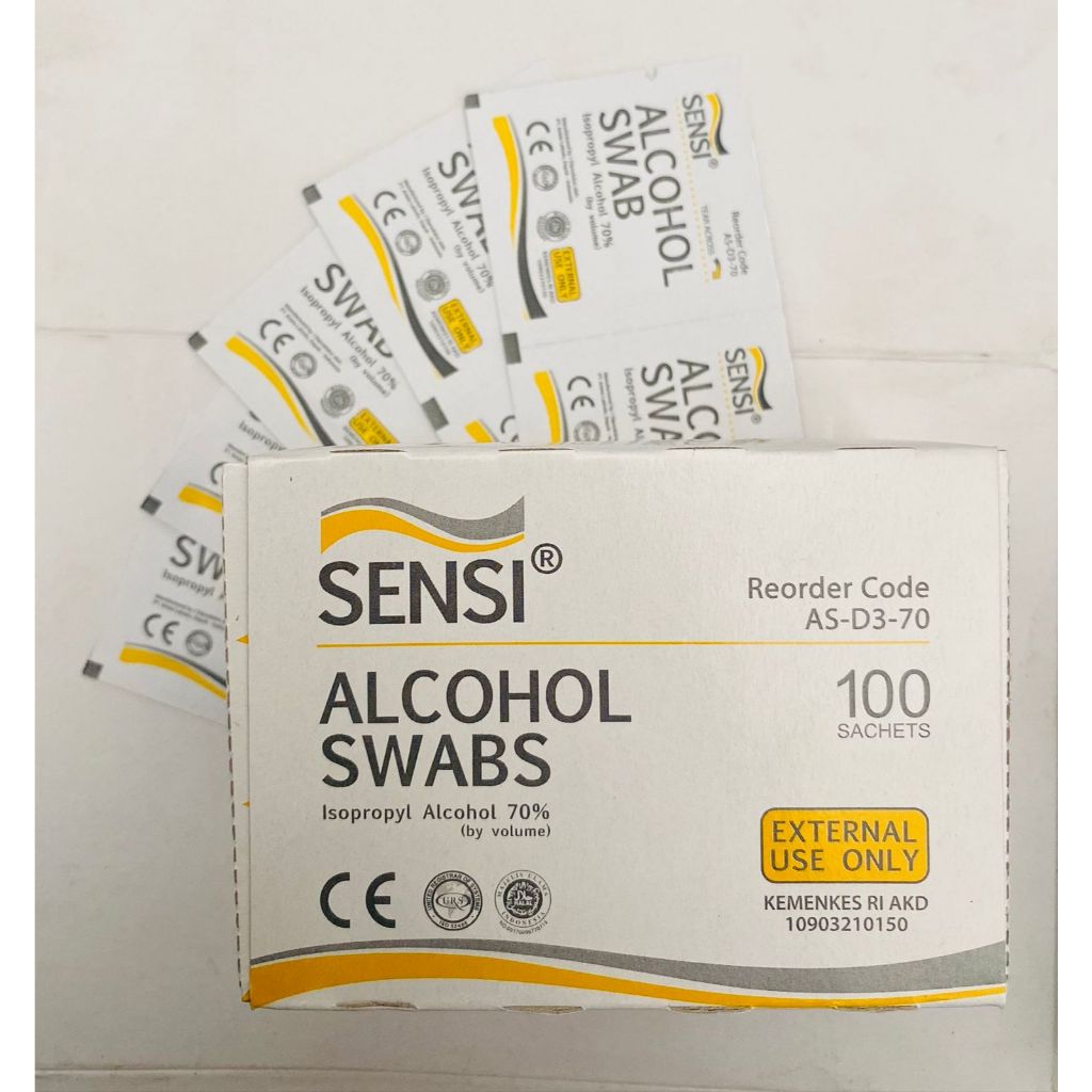 Alcohol swab sensi isi100pcs