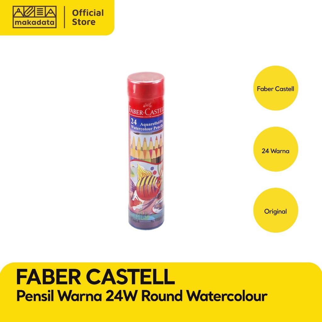 

COLOUR PENCIL / PENSIL WARNA FABER CASTELL 24 WARNA ROUND WATERCOLOUR MURAH