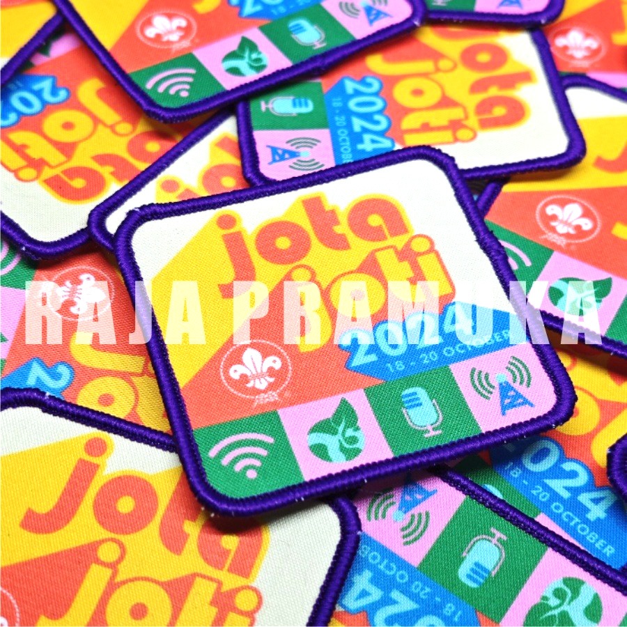 Tiska Jota Joti 2024 badge jotajoti Sublime bordir Dtf Lis Bordir bet Pramuka