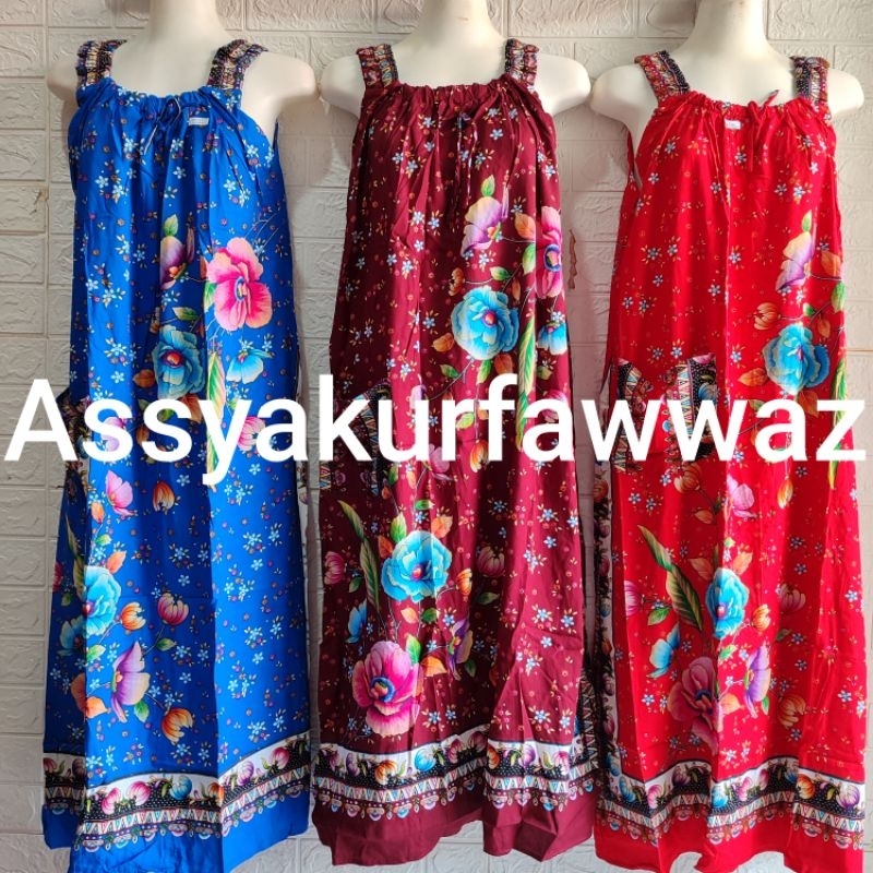 DYA369 DASTER BATIK SRIGADING YUKENSI KARET MOTIF BUNGA TABUR LD 120 PB 120