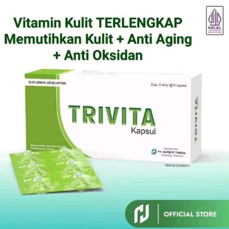 TRIVITA Suplemen Pemutih Seluruh Tubuh dan Anti Aging
