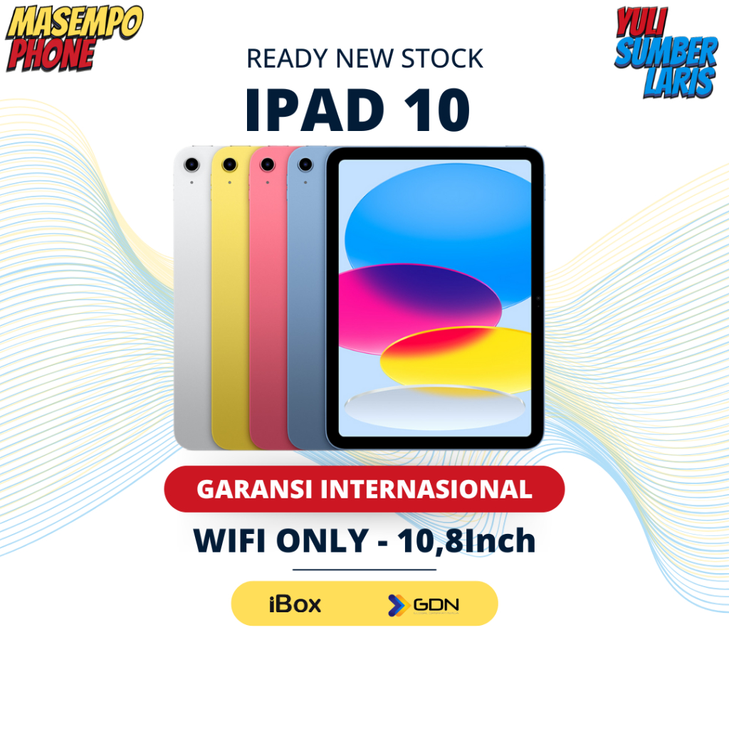 [Yuli Sumber Laris] Ipad 10 10,8 inci 64GB / 256GB Wifi Only Garansi Internasional