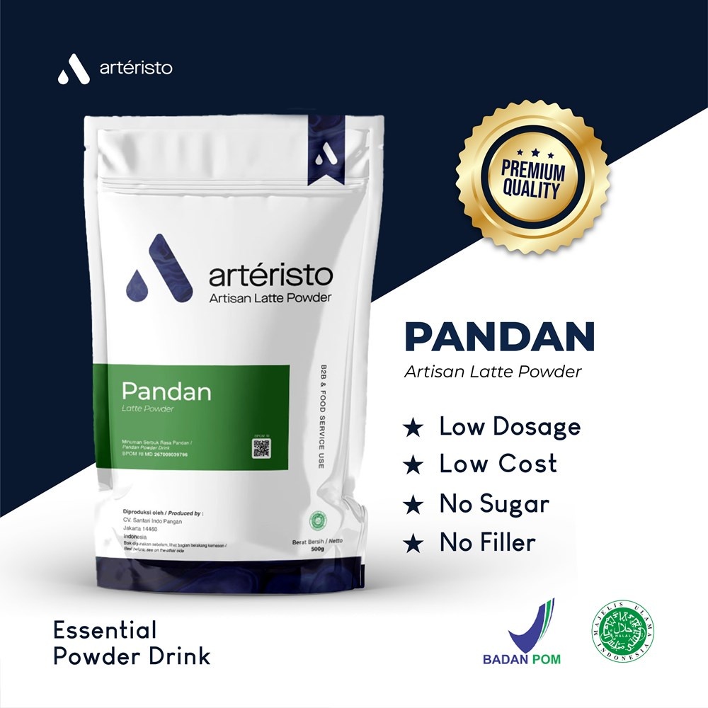 

Arteristo Pandan Premium Powder Drink 500gr - No Sugar - Bubuk MInuman