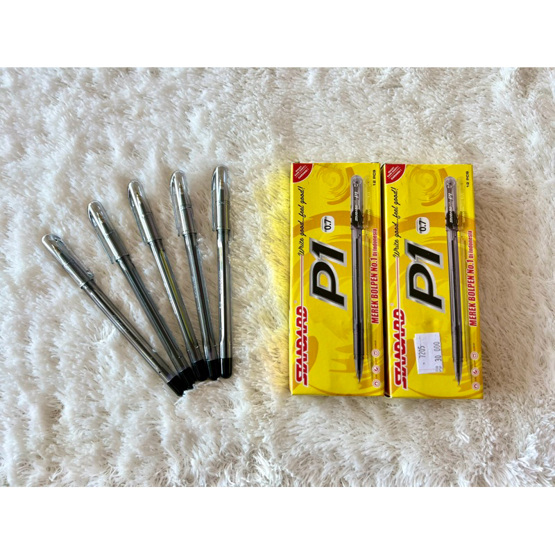 

pulpen standart p1 0,7 tinta hitam. ecer dan grosir