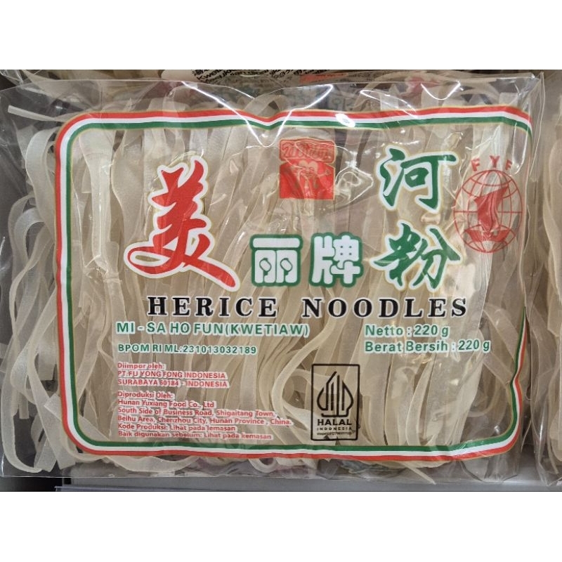 

Kuetiaw Kering FYF Mili Herice Noodle Mi-Sa Ho Fun (Kwetiaw) 220g - HK