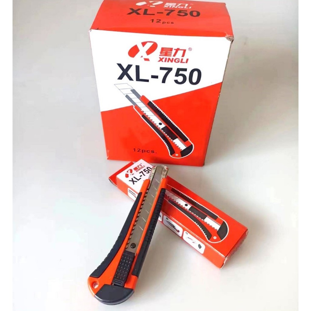 

(BOBOMART) CUTTER BESAR XL-750 PISAU KATER SILET PEMOTONG KERTAS 18MM PISAU CUTTER MURAH