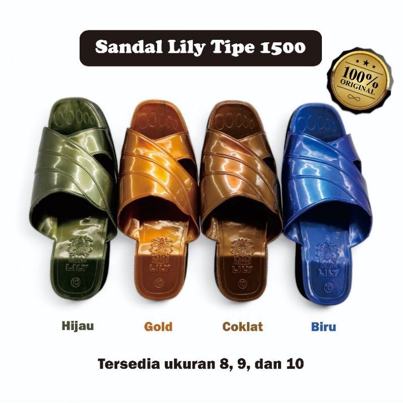 Sandal Lily Pria 1500 Sandal Lily Slop Sandal Jadul Legendaris Klasik Murah Sandal Lily Original