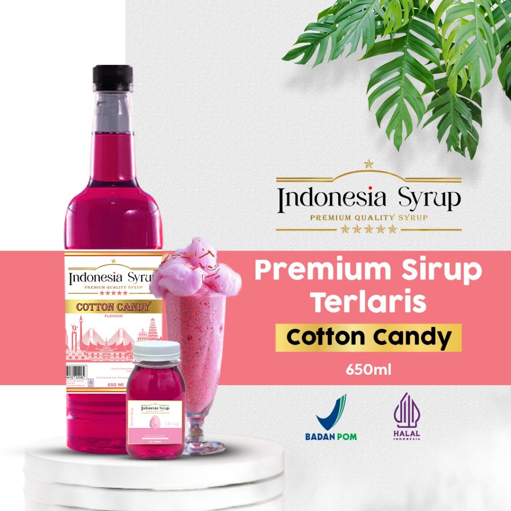 

Sirup Premium Rasa Cotton Candy Minuman Sirop Flavoured Syrup Halal BPOM 650 ml Indonesia Syrup Omura Powder