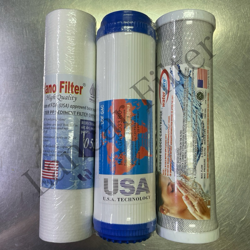 Paket Refill Filter RO 3 Step / Refill Filter RO