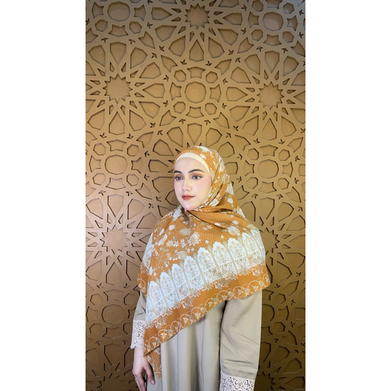 New hijab segi4 motif syari jumbo jazila