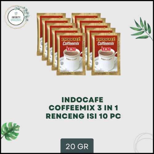 

INDOCAFE COFFEMIX 3 IN 1 RENCENG ISI 10PC 20 GR MURAH !!