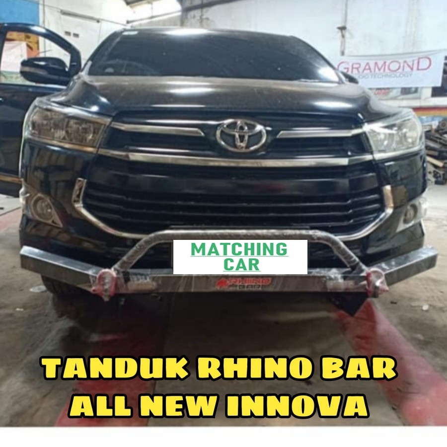 Paket Tanduk Depan Belakang All New Innova Bumper Besi Towing Rhino