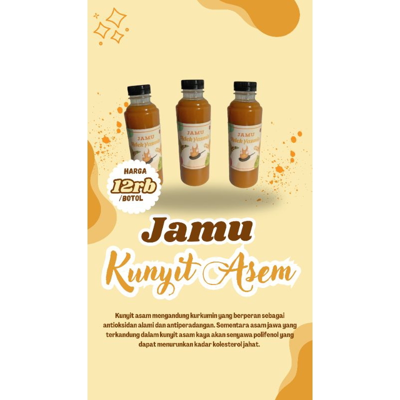 

Jamu Kunyit Asem / Kunyit Asam / Kencur / Jahe 250 ml