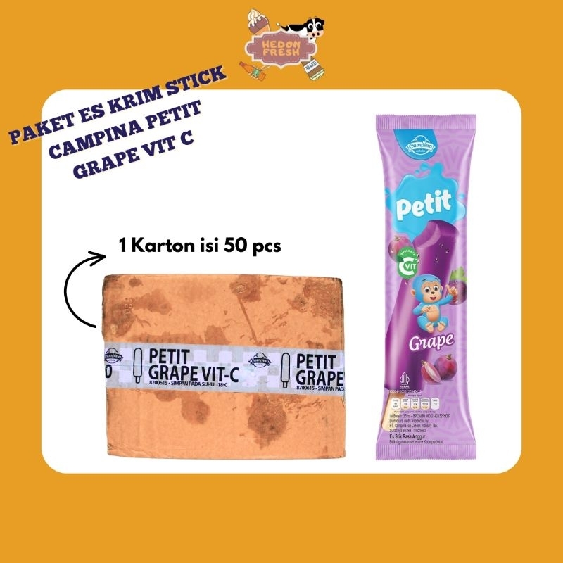 

Paket Es Krim Stick Campina Petit Grape Vit C