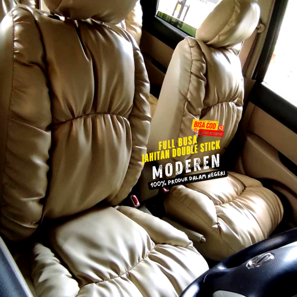 SARUNG JOK MOBIL CALYA/SIGRA 3 BARIS MODEL SOFA BAHAN MYO KUALITAS PREMIUM ANTI AIR