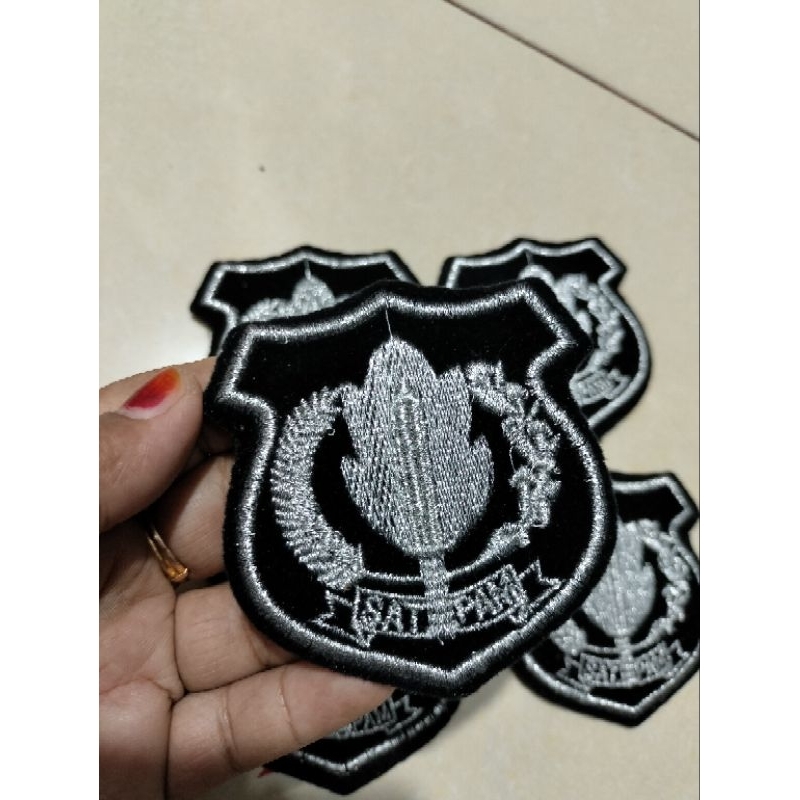 Emblem topi  satpam pdh border