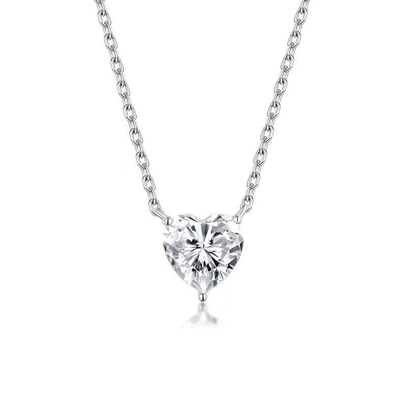 2ct white/ pink moissanite diamond pendant GRA Certificate moissanite  liontin