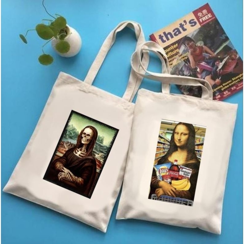 Totebag canvas Full print Custom berbagai ukuran