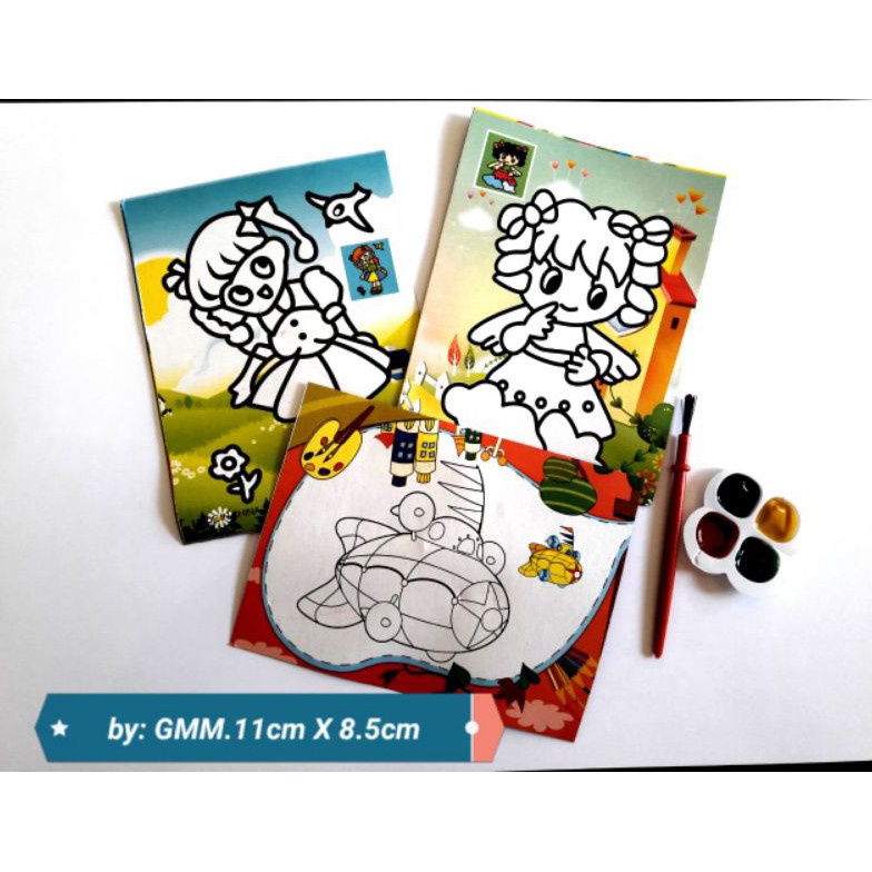 

KODE J59A Mewarnai cat air 5 biji