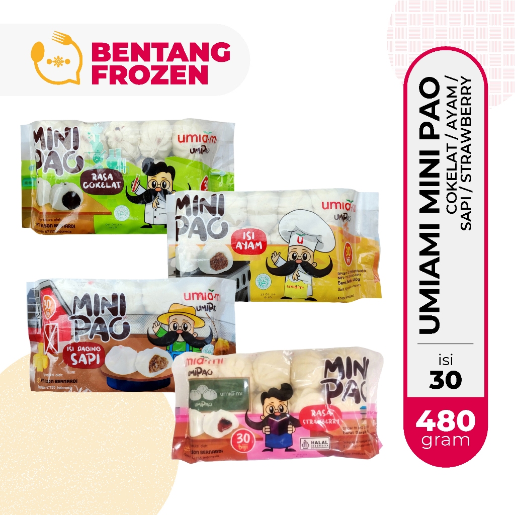 

Umiami Minipao Isi 30 Aneka Rasa - Cokelat / Daging Sapi / Ayam/ Strawberry