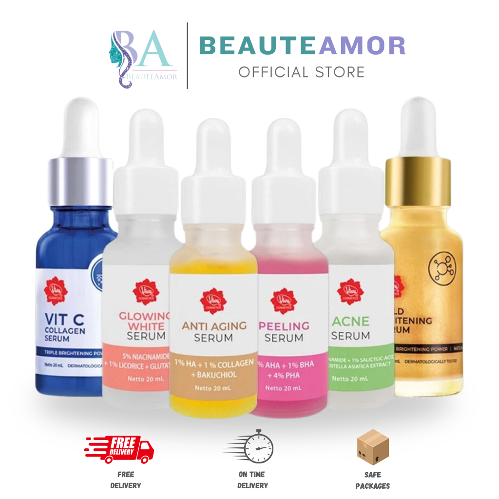 BEAUTEAMOR - Viva Face serum Peeling | Glowing White | Anti Aging | Acne | Gold Whitening | Vit C Co