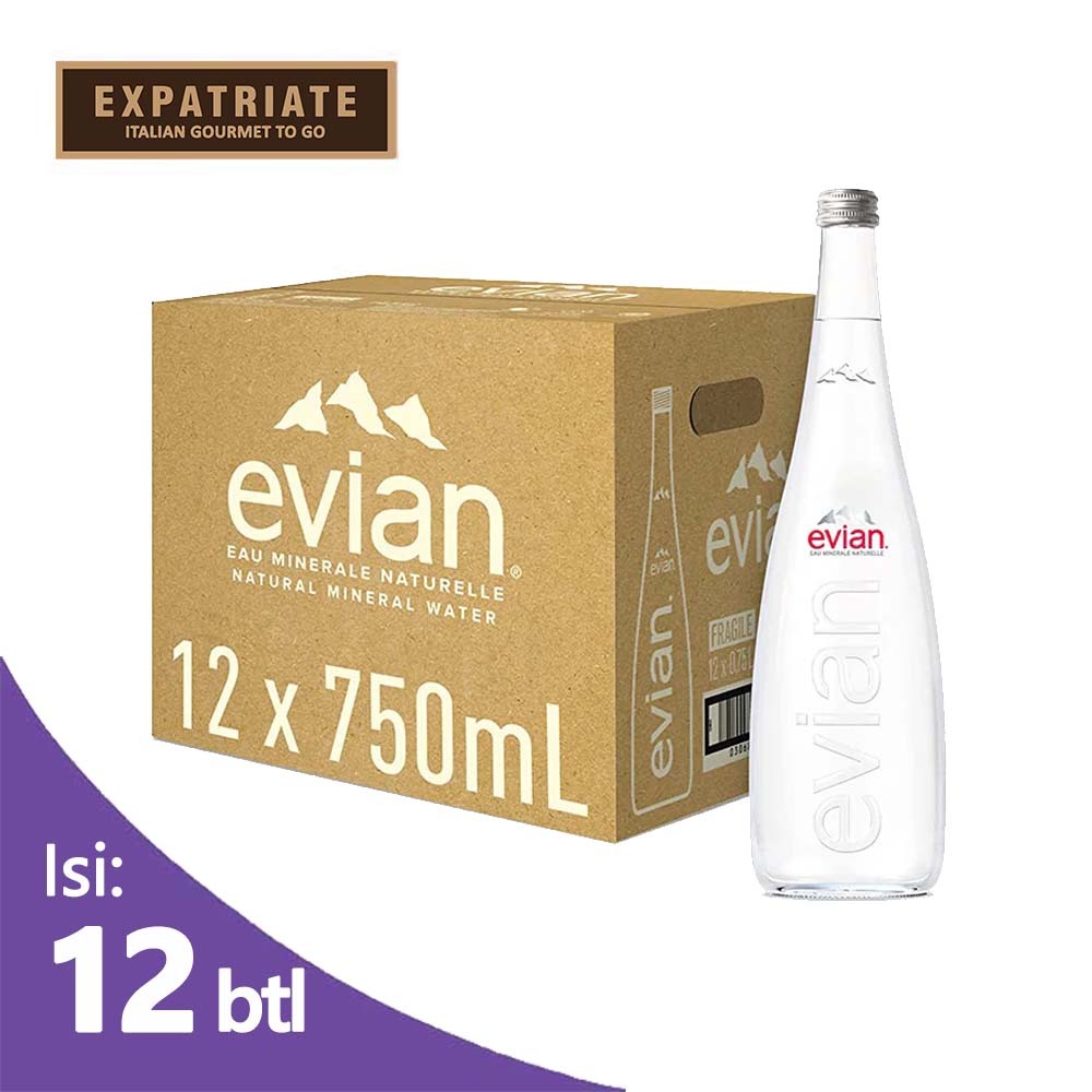 

Evian Natural Mineral Water Glass 750ml (12pcs)