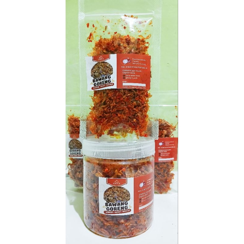 

BAWANG GORENG PREMIUN PEDAS TOPLES 500ML ASLI TANPA CAMPURAN