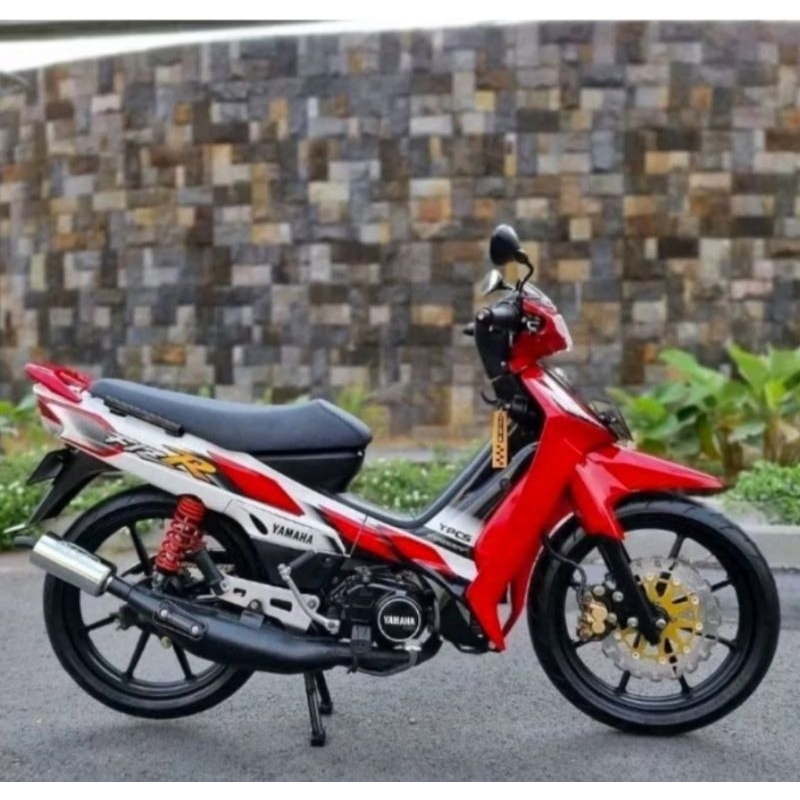 Striping Sticker Yamaha Fizr Ori Standar 2001 Ardhat Merah putih