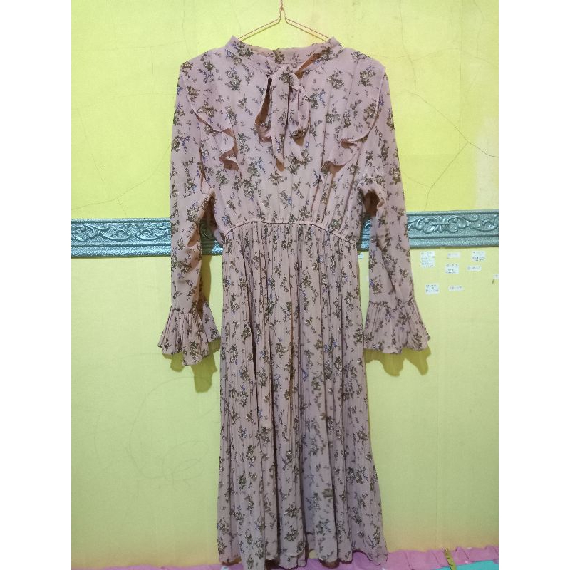 Dress sifon bunga