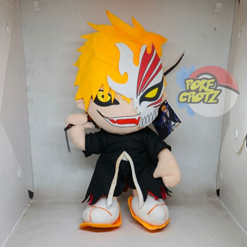 Boneka Bleach ICHIGO KUROSAKI with Hollow Mask Anime Plush toy Doll with tag 37cm