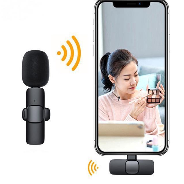 Modern Mic Wireless Smartphone Clip On Vlog Lavalier Microphone Wireless Mic Bluetooth Youtuber Tikt