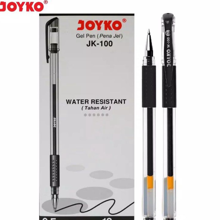 

FG2 12pc Gel Pen Pulpen Pena Joyko JK1 Black 5 mmpen Joyko