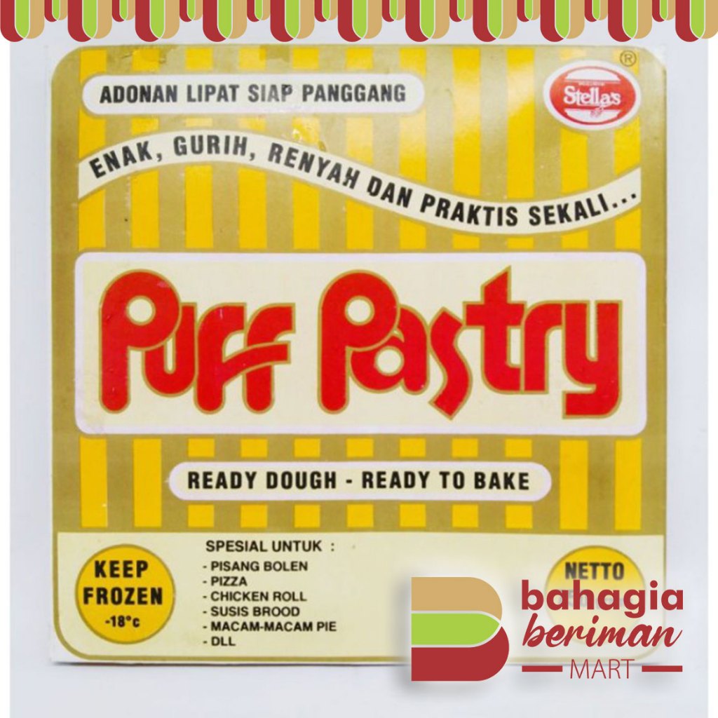 

STELLA'S PUFF PASTRY 750 GR Adonan Lipat