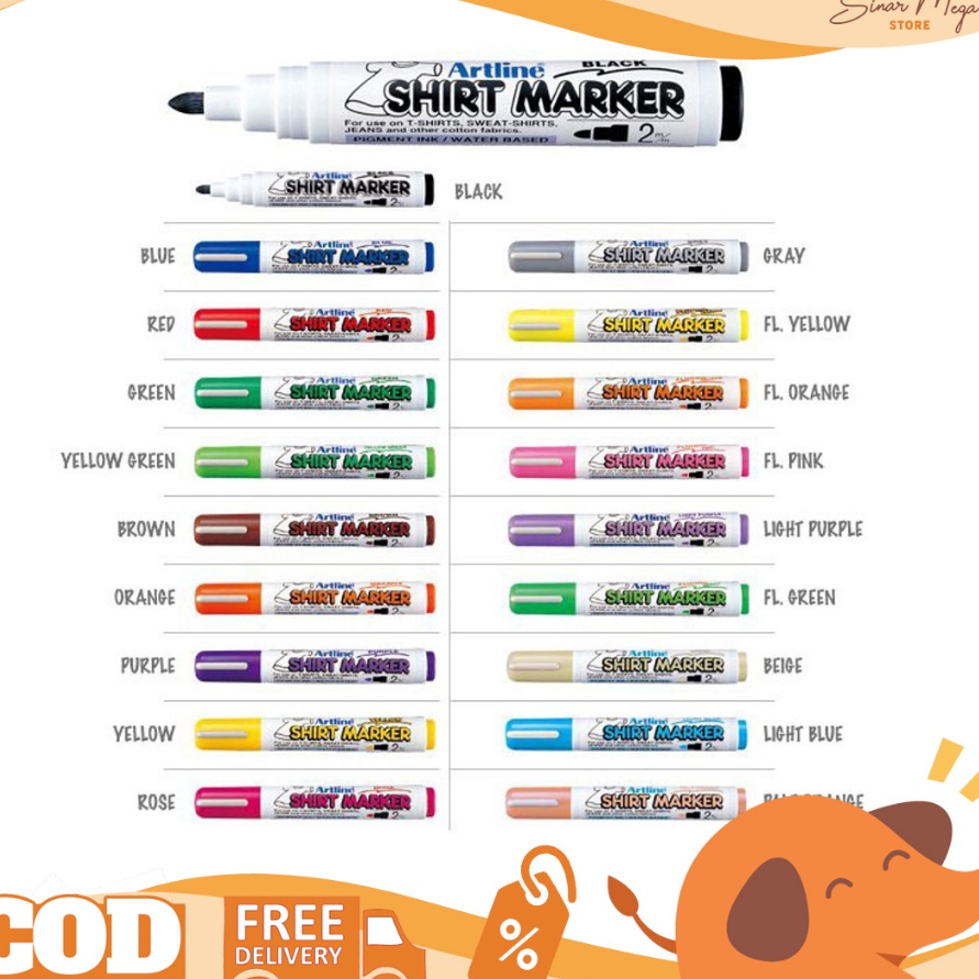 

KP8 ArtShirt Marker Spidol Kain Kaos 2 Fabric Marker