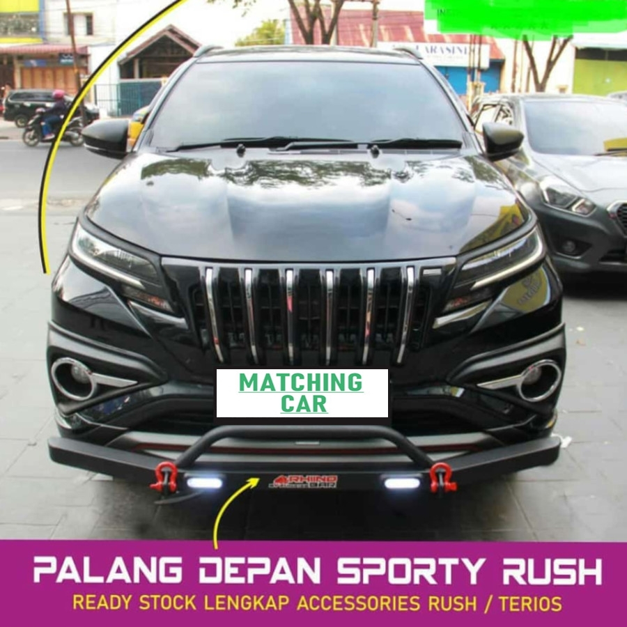 Tanduk Depan Mobilio BRV Bumper Guard Towing Bar Rhino Besi no arb