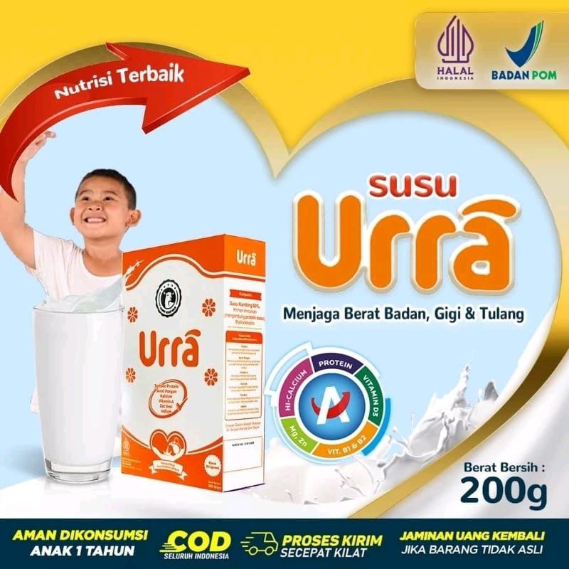 

Paket 1 Box URRA Susu Kambing Saneen Untuk Penambah Berat Badan & Tinggi Badan Anak