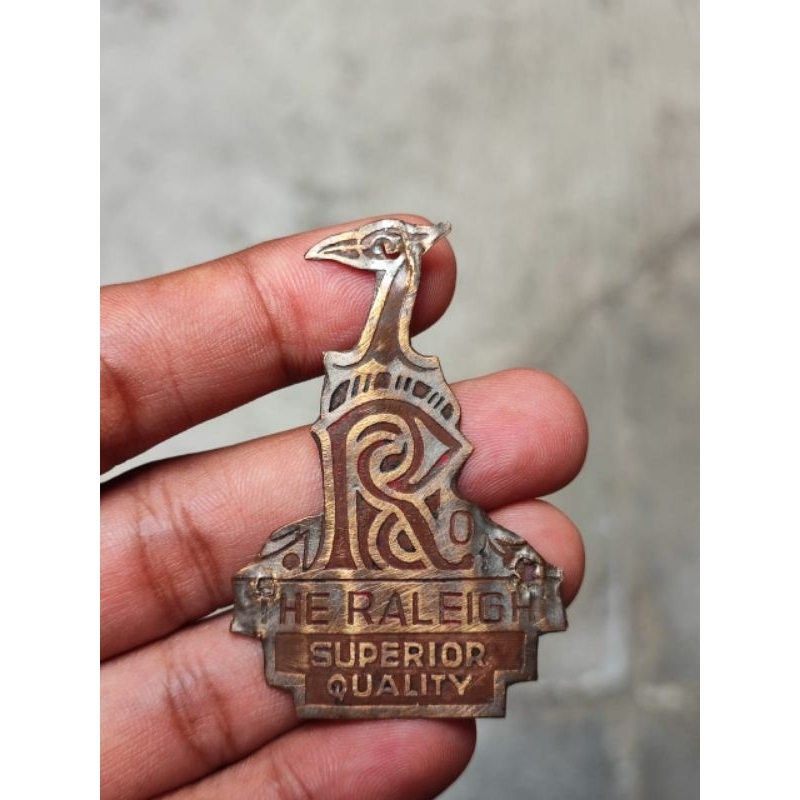 Emblem Sepeda Onthel Raleigh Asli Copotan