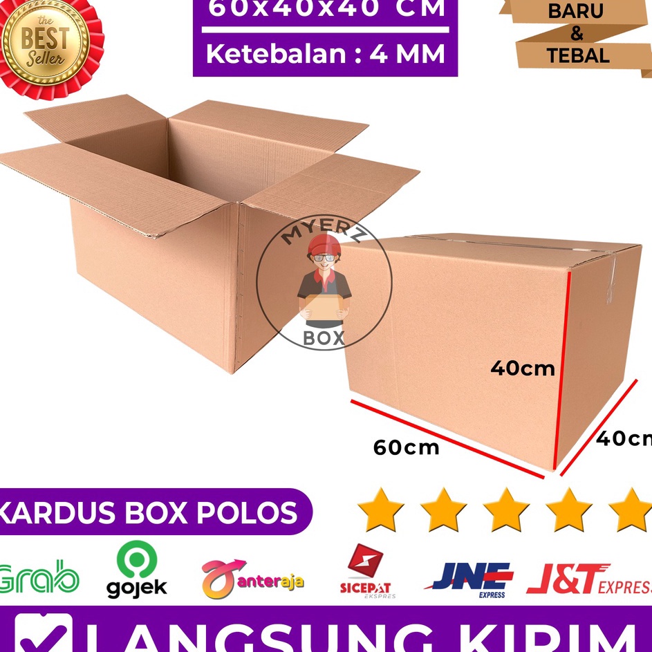 

PESTA HARGA SPESIAL Kardus Besar Jumbo Karton Box Polos 6x4x4 Utk Packing Pindahan