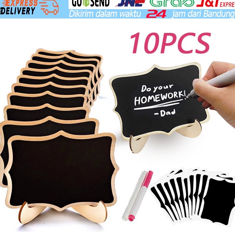 

ART Q8K9 SET 1PCS Papan Tulis Kapur Kecil Mini Chalkboard Papan Kapur Menu Cafe Papan RESERVED