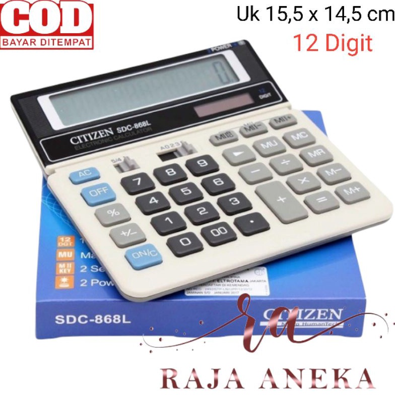 

ART B7R9 Citizen Calculator SDC868L Kalkulator Desktop Meja Kantor SDC 868L citizen 868