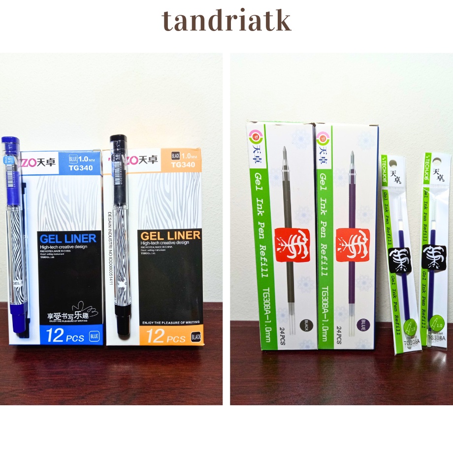 

HJ6 1 Lusin 12 Pcs Gel Pen Tizo TG 34 1mm Pulpen Tizo TG 34 Pulpen Gel Tizo Gel Ink Pen Tizo TG34