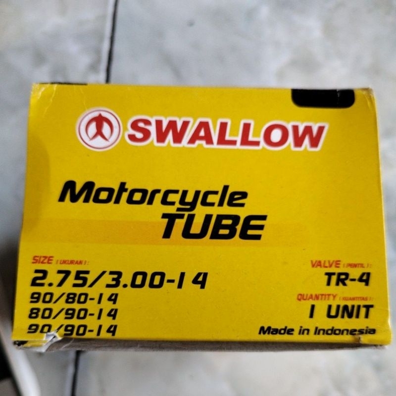 ban dalam swallow 275/300-14,90/80-14,80/90-14,90/90-14 beat, Vario,Mio depan belakang