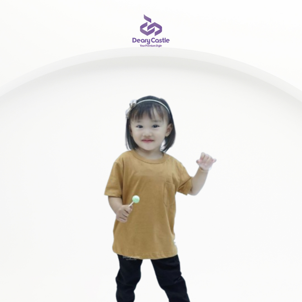 DEARY CASTLE DAILY Kaos Ukail Tshirt Anak Perempuan Polos