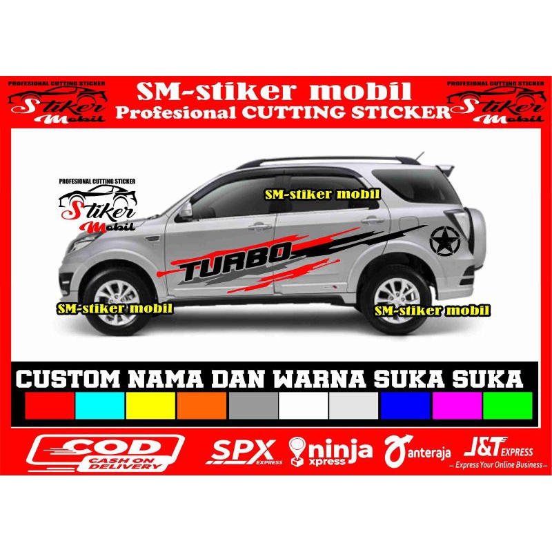 stiker mobil stiker turbo stiker mobil rush terios avanza xenia innova calya sigra dll stiker cuttin
