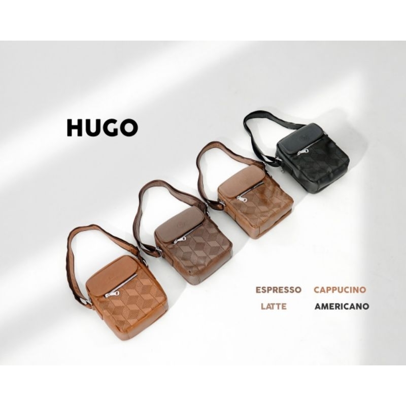 Hody Hugo Kenzio Bag - Tas Selempang Bahu Pria Laki Kulit Sintetis Anti air