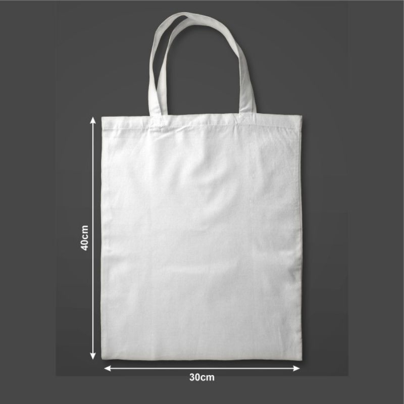 Totebag kanvas blacu polos tebal resleting Tas Totebag blacu resleting ukuran 30cmx40cm