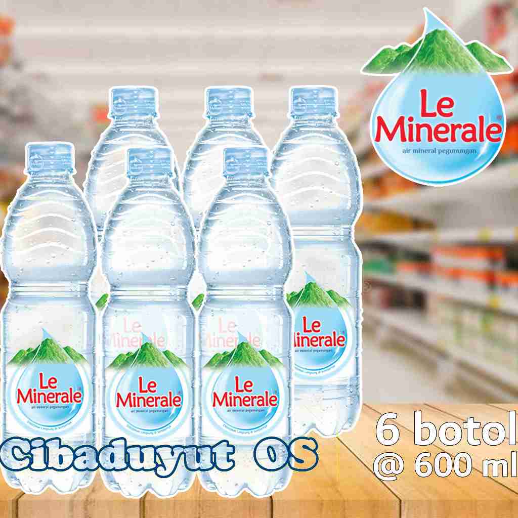 

LE MINERALE 600ml AIR MINUM MINERAL KEMASAN AQUA BOTOL