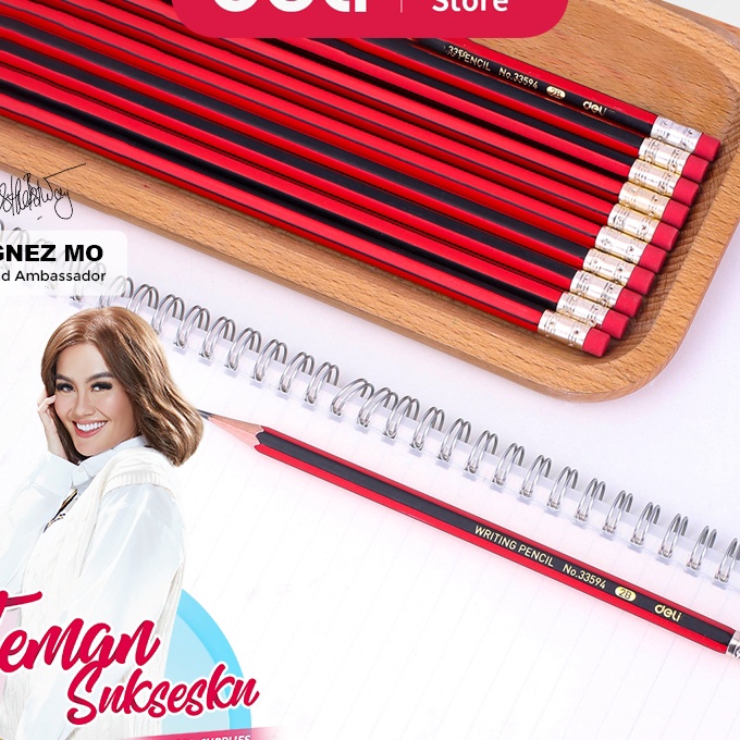 

murah Deli Pensil 2B Graphite Pencil Isi 5 Gratis Penghapus 33594