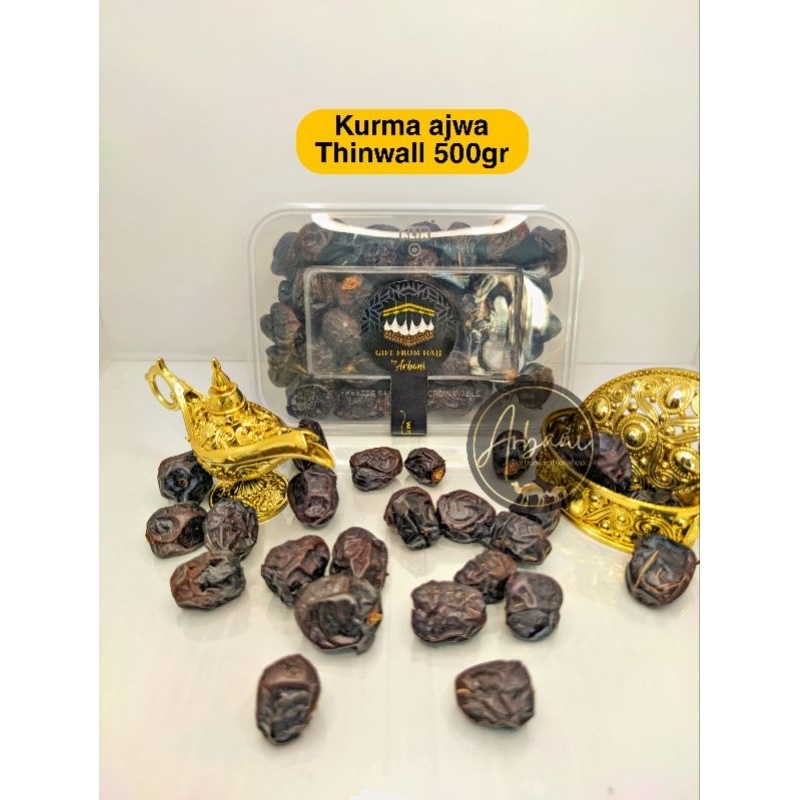 

Kurma Ajwa 500gr/ 1kg kwalitas 100% bagus & premium original